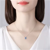 Necklace Gaurosa Woman in Silver Acquamarina sintetica 50001983 - 50001983